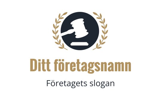 Elegant logotypdesign med en klubba omgiven av lagerblad
