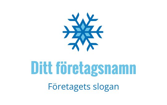 Modern blå snöflinga logo design med skarpa, vinklade detaljer