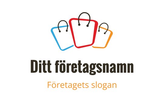 Färgglad logo design med shoppingpåsar i en modern och lekfull stil