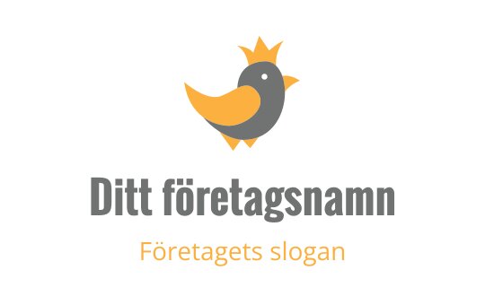 Lekfull fågel logo design med en krona och livliga färger