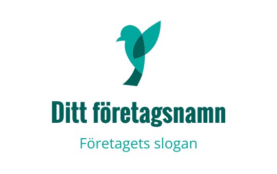 Modern turkos fågel logo design med abstrakta former och rena linjer