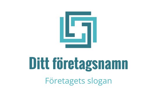 Modern geometrisk logotypdesign med sammanlänkade tealformer