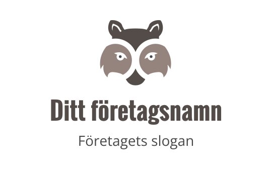 Lekfullt tvättbjörnslogo med distinkta ansiktsdrag och neutrala färger