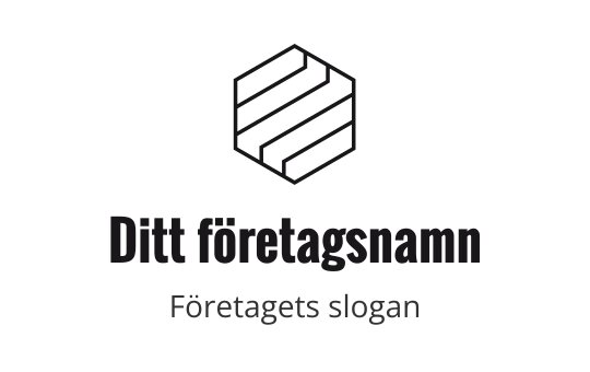 Geometrisk hexagonlogo med lager av linjer i modern stil