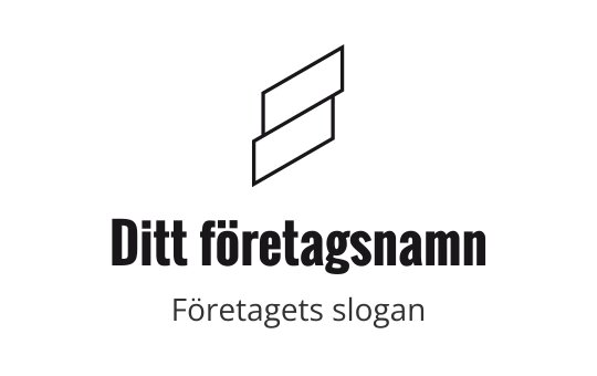 Modern geometrisk logotypdesign med överlappande former i mörka nyanser