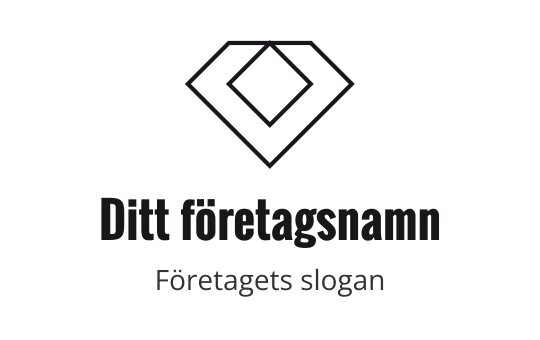 Geometrisk diamantlogo med en modern, minimalistisk stil