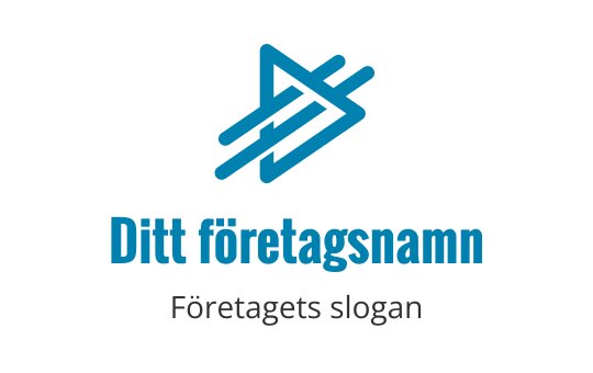Modern blå logotypdesign med dynamiska triangulära former och linjer