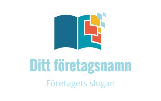 Färgglad öppen bok logo design med abstrakta former och livliga färger