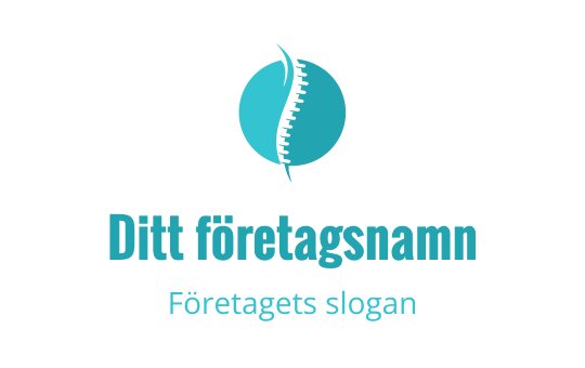 Modern logo design med en teal cirkel och ryggradsmotiv