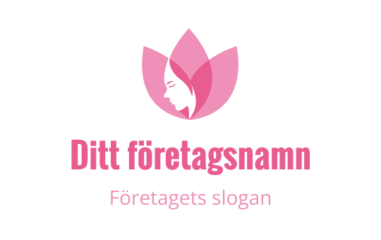 Elegant rosa lotusblomma logo design med en silhuettprofil