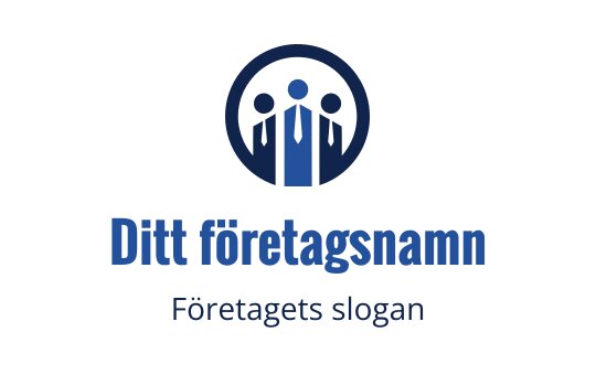 Modern logotypdesign med tre figurer inom en cirkulär form
