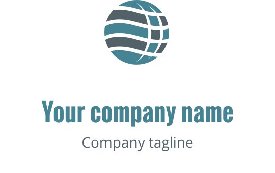 Teal jordglob logo design med en stilren, modern design
