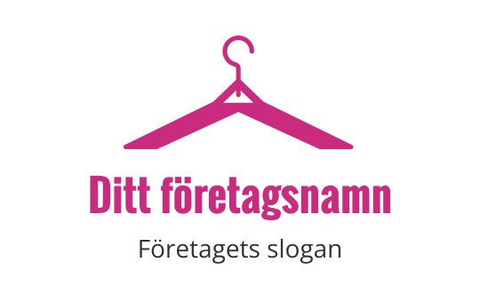Stilren rosa klädhängare logo design med modern typografi