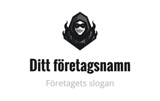 Tuff huvafigur logo design med röda ögon och mörka toner