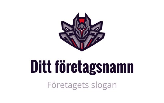 Intensiv robotlogo med skarpa vinklar och djärva färger