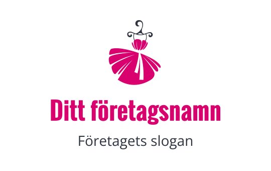 Stilren rosa klänning logo design med elegant silhuett och galgdetalj