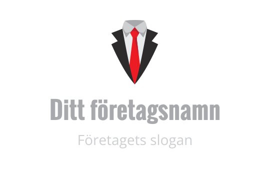 Stilig logo design med en röd slips och fluga