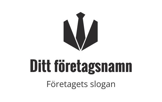 Modern logotypdesign med en stiliserad slips och geometriska former