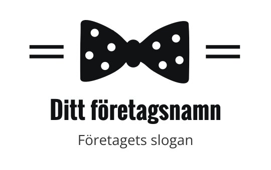 Lekfullt fluga logo design med prickar och rena linjer