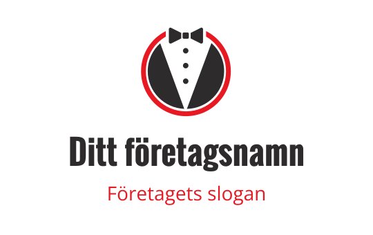 Elegant frack logo design med en röd cirkulär kant