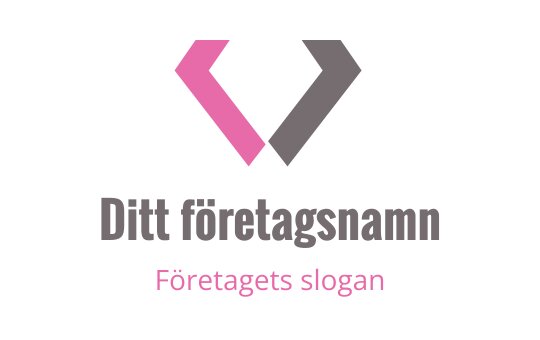 Modern logotypdesign med rosa och grå geometriska former
