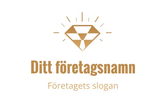 Elegant diamantlogo med strålar och en gyllene färgskala