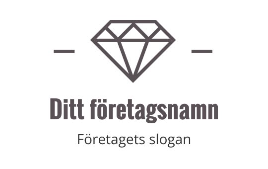 Elegant diamantlogo med geometriska linjer och modern typografi