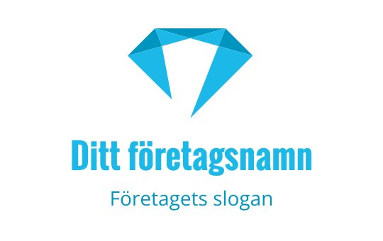 Modern blå diamantlogo med geometriska former