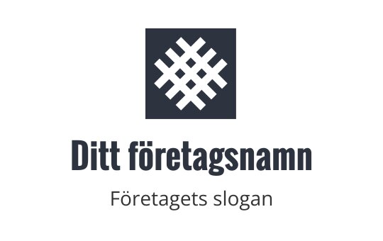 Modern geometrisk logotypdesign med ett mörkt fyrkantigt mönster