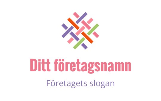 Färgglad vävd logotypdesign med sammanflätade former och modern typografi
