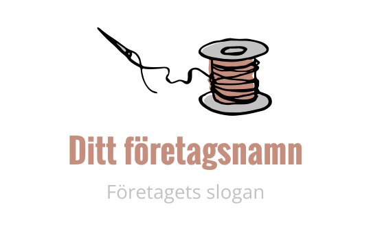 Kreativ logotypdesign med en spole tråd i minimalistisk stil