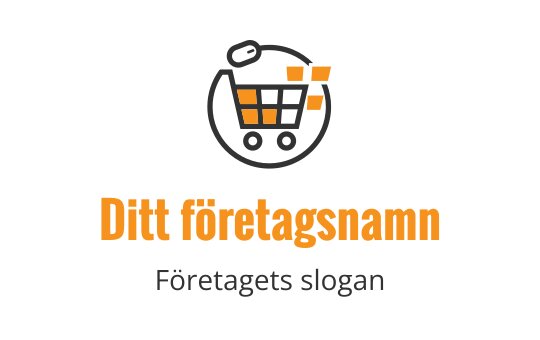 Modern logotypdesign för kundvagn med orange detaljer och cirkulär kontur