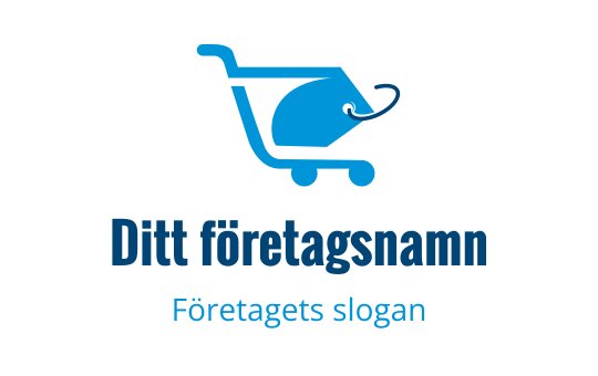 Lekfullt kundvagnslogo med en leende elefant