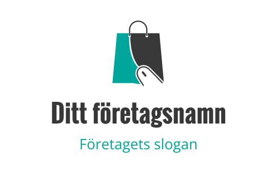 Stilren logo design för en shoppingväska med modern färgpalett
