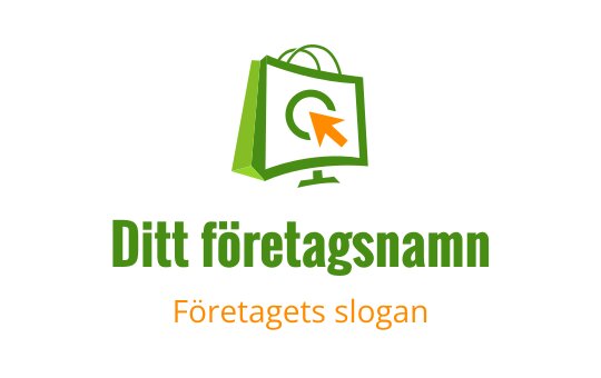 Modern design av shoppingpåse med datormuspekare som logo