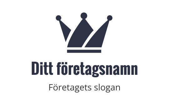 Elegant krona logo design i mörkblått med en modern typsnitt