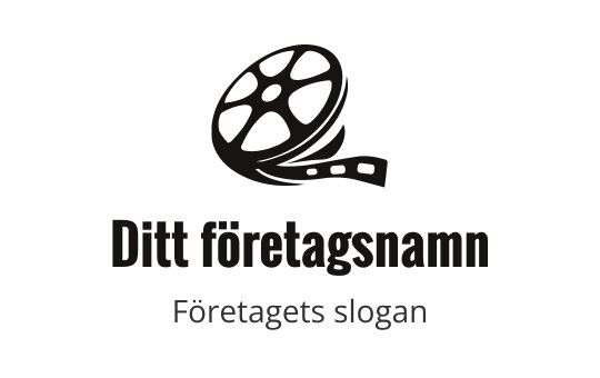 Filmreelslogo med en flödande filmremsa
