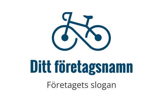 Modern cykel logo design med en stilren blå kontur