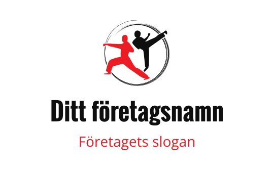 Dynamisk logotypdesign med två stiliserade figurer i rörelse