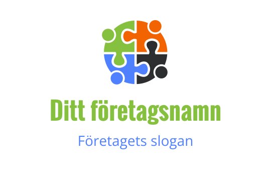 Färgglad pusselbit logo design med sammanlänkade former