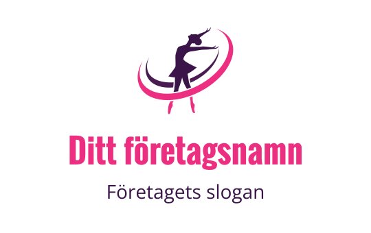 Elegant dansare logo design i lila och rosa nyanser
