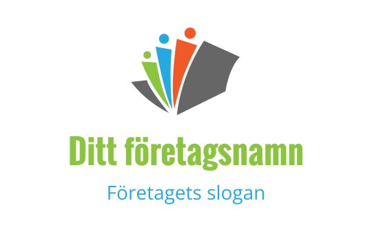 Färgglad logotypdesign med abstrakta figurer och en dynamisk form