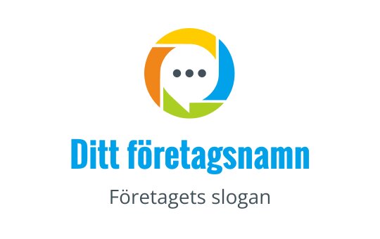 Färgglad cirkulär logotypdesign med överlappande talbubblor