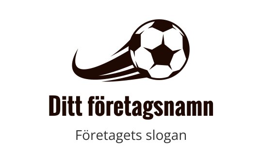 Dynamisk logotypdesign med en fotboll i rörelse