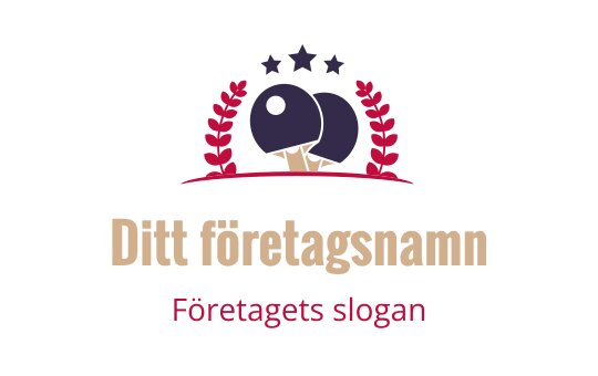 Lekfullt logotypdesign med två svarta oliver, röda blad och stjärnor