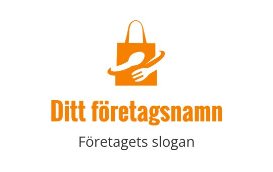 Modern logotypdesign för shoppingväska med hand och cirkulär rörelse