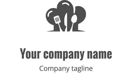 Kockhatt logo design med redskap i minimalistisk stil