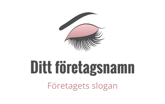 Elegant öga logo design med mjuka rosa och svarta accenter