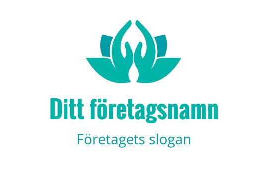 Elegant teal lotus logotyp med stiliserade kronblad och flammande element
