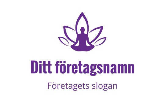 Lugn lila lotuslogo med en mediterande figur